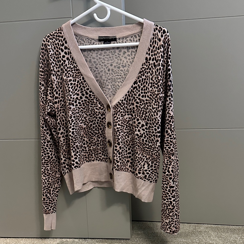 Sanctuary Animal Print Button-Up Cardigan